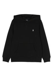 Ralph Lauren Kids logo-embroidered cotton-blend hoodie - Schwarz