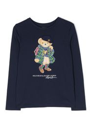 Ralph Lauren Kids Polo Bear-motif cotton sweatshirt - Blau