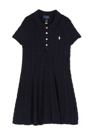 Ralph Lauren Kids Polo Pony knitted polo dress - Blau