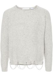 Random Identities Pullover mit Kristallen - Grau