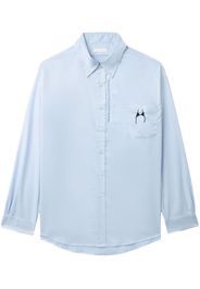 Random Identities graphic-print cotton shirt - Blau