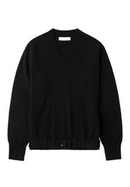 Random Identities Pullover mit Gürtel - Schwarz