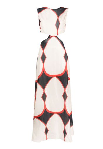 Raquel Diniz cut-out detail maxi dress - Nude