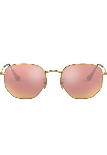 Ray-Ban 'Hexagonal Flat' Sonnenbrille - Gold