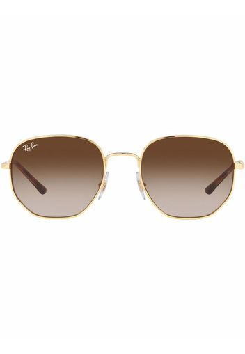 Ray-Ban geometric-frame sunglasses - Braun