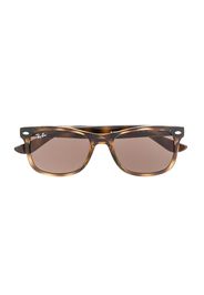 logo plaque wayfarer-frame sunglasses Schwarz