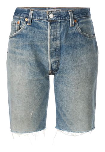 RE/DONE Knielange Jeans-Shorts - Blau