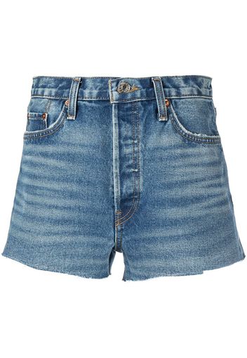 RE/DONE Hoch sitzende Jeans-Shorts - Blau