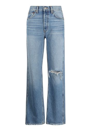 RE/DONE ripped straight-leg jeans - Blau