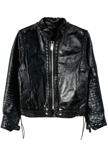 RE/DONE whipstitch leather jacket - Schwarz