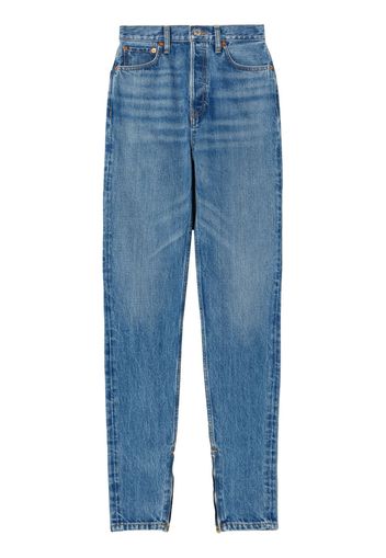 RE/DONE Super High Drainpipe Jeans - Blau