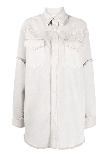 RE/DONE oversized denim shirt jacket - Nude