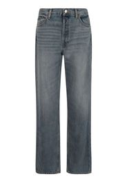 RE/DONE logo-patch straight-cut jeans - Blau