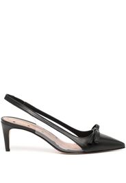 RED(V) 60mm slingback leather pumps - Schwarz