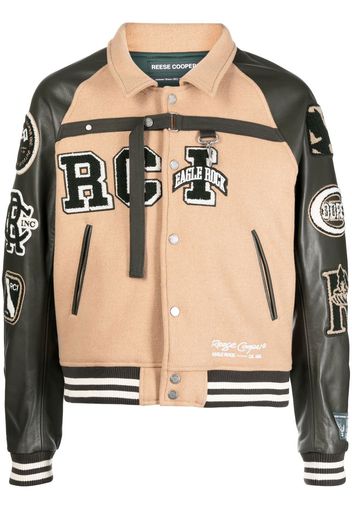 Reese Cooper embroidered-logo panelled jacket - Grün