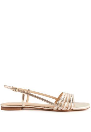 Reformation Millie Lattice flat sandals - Gold