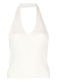 Reformation Carol ribbed halterneck tank top - Weiß