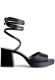 Reformation Reformation 75mm silk sandals - Schwarz