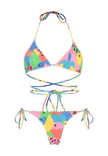 Reina Olga Miami watermelon-print bikini - Grün