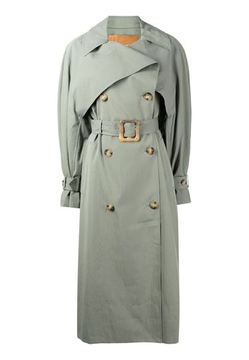 REJINA PYO Trenchcoat mit Gürtel - Grün