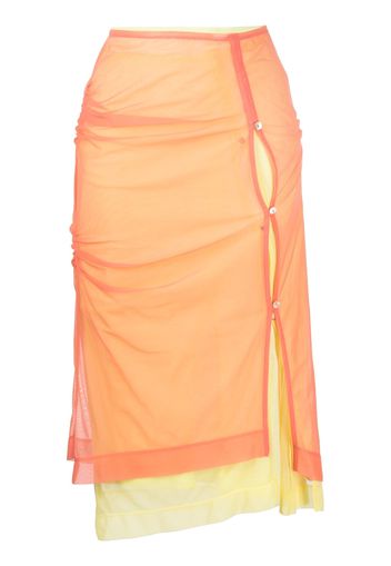 Rejina Pyo Mirren layered midi skirt - Orange