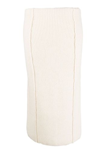 REMAIN knitted pencil skirt - Weiß