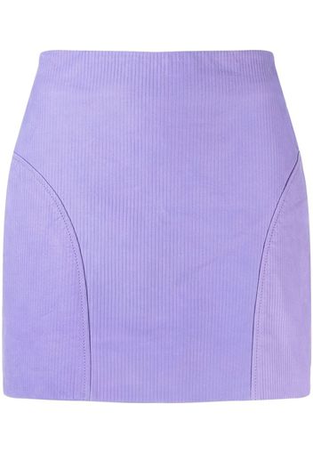 REMAIN corduroy leather mini skirt - Violett