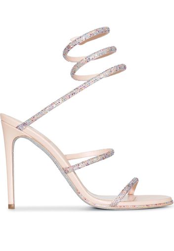 René Caovilla crystal-embellished strap-detail sandals - Rosa