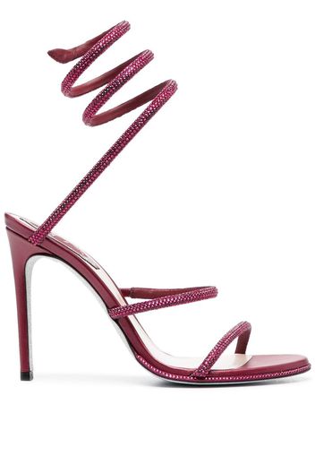 René Caovilla 110mm crystal-embellished sandals - Rot