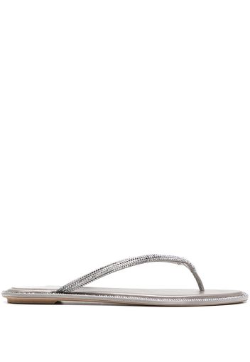 René Caovilla crystal thong-strap sandals - Silber