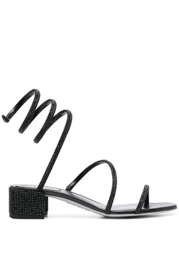 René Caovilla Cleo 50mm leather sandals - Schwarz