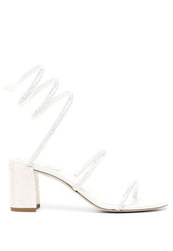 René Caovilla Cleo 80mm crystal-embellished sandals - Weiß