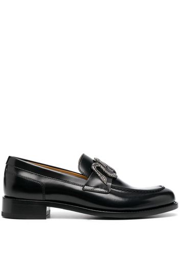 René Caovilla Morgana 40mm leather loafers - Schwarz