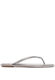 René Caovilla crystal thong-strap sandals - Silber