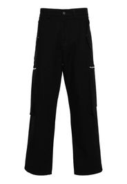 Represent Gerade Hose mit Fischgrätenmuster - Schwarz