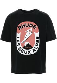 RHUDE T-Shirt mit Logo-Print - Schwarz