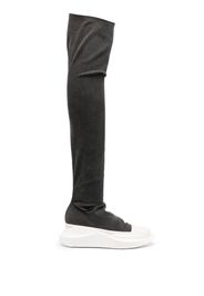 Rick Owens DRKSHDW Abstract Stockings denim boots - Grau