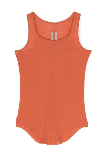 Rick Owens Kids raw-cut rib-knit tank top - Orange