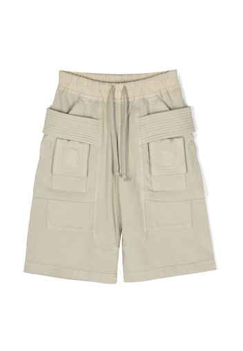 Rick Owens Kids drawstring-waist cotton shorts - Nude