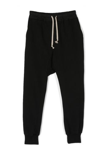 Rick Owens Kids drawstring-waist cotton track pants - Schwarz