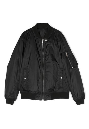 Rick Owens Kids zip-up bomber jacket - Schwarz