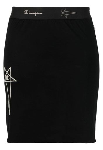 Rick Owens X Champion elasticated logo-waistband skirt - Schwarz