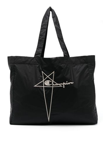 Rick Owens X Champion x Champion logo-embroidered tote bag - Schwarz