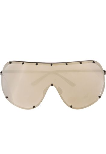 Rick Owens Pilotenbrille mit Nieten - Schwarz