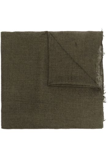 Rick Owens frayed-edge cashmere scarf - Grün