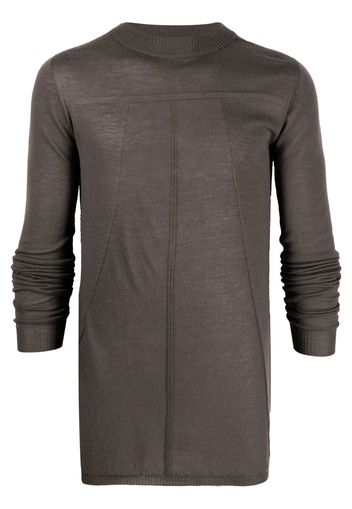 Rick Owens crew neck long-sleeved T-shirt - Braun