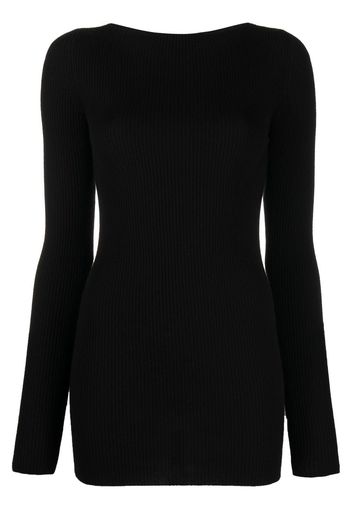 Rick Owens Al ribbed-knit wool jumper - Schwarz