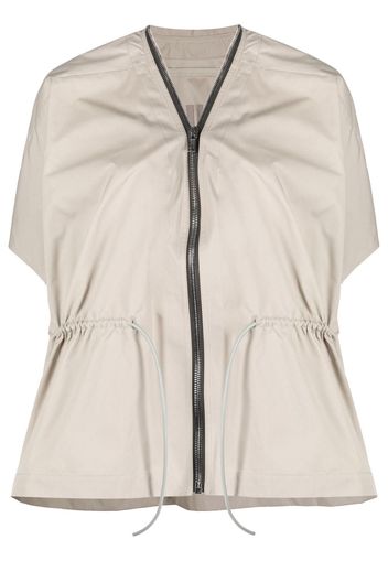 Rick Owens Sail short-sleeve leather jacket - Braun