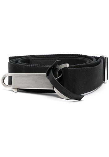 Rick Owens adjustable canvas ring belt - Schwarz