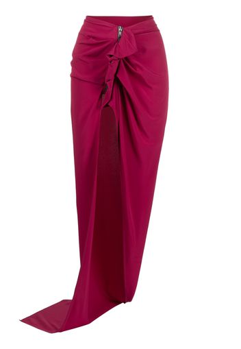 Rick Owens ruffle-trim draped maxi skirt - Rosa